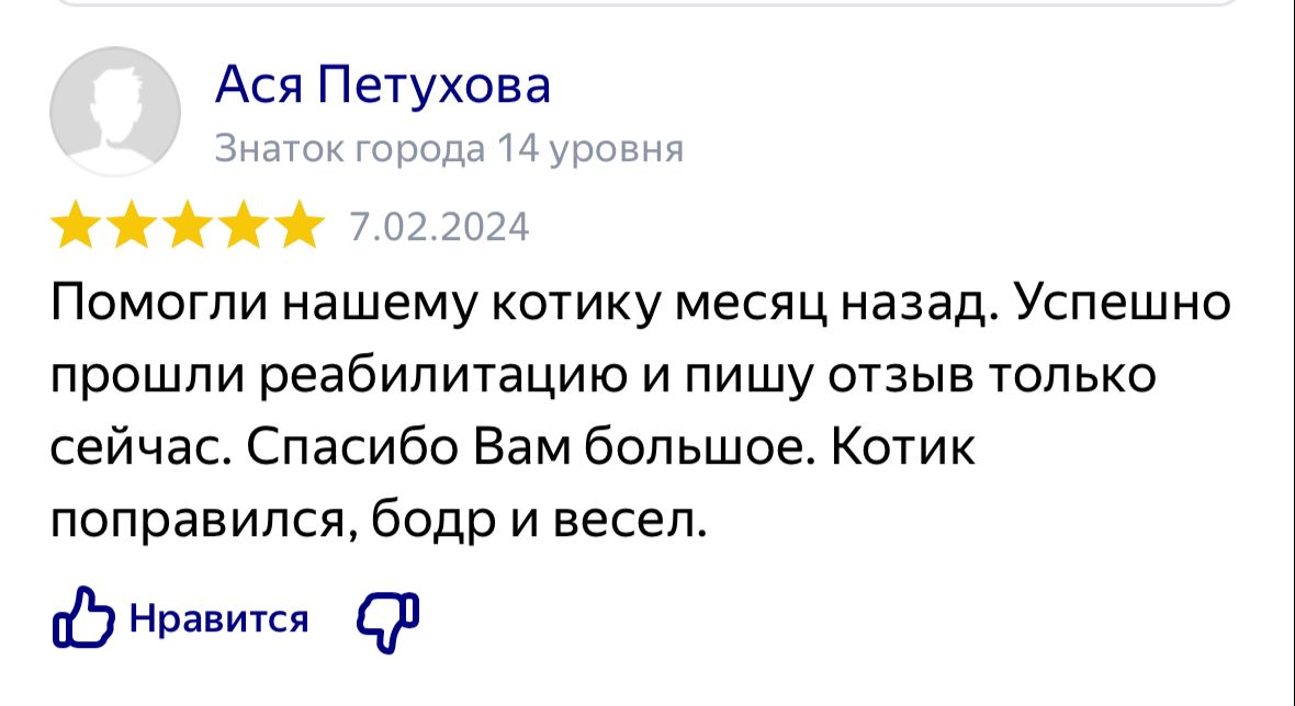 Отзывы о ветклинике Триас